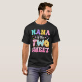 Nana Of The Two Sweet 2nd Birthday Donut Bday Part T-Shirt (Vorne ganz)