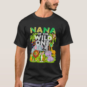 Nana of the Wild One 1. Geburtstag Zoo Animal Safa T-Shirt