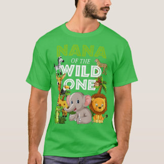 Nana of the Wild One Zoo Birthday Safari Dschungel T-Shirt