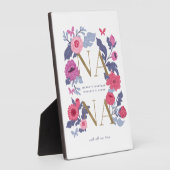 Nana (Oma) Botanische Schmetterlingsrahmen Fotoplatte (Seite)