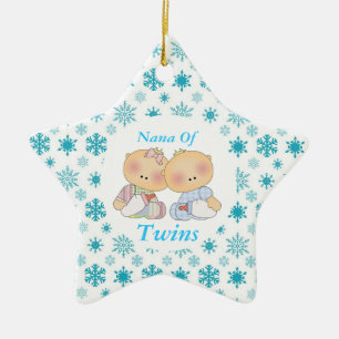 Nana Oma of Twins Star Ornament Geschenk