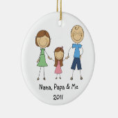 Nana-Papa und ich Verzierung Keramikornament (Rechts)