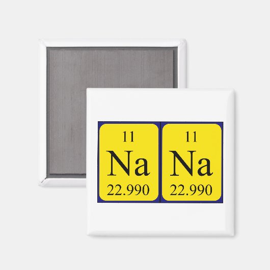 Nana Periodenmagnet Magnet (Vorderseite/Rückseite)