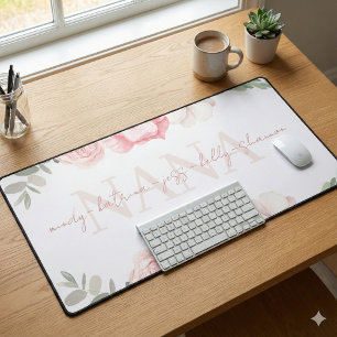 Nana Personalisiert Floral Desk Mat Schreibtischunterlage