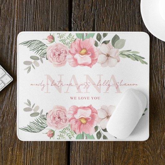 Nana Personalisiert Floral Mousepad