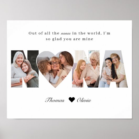 Nana Photo Collage Grandma Keepsake from Grandkids Poster (Vorne)