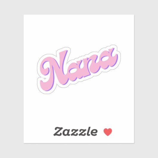 Nana Pink Cursive Oma Grammy Aufkleber (Blatt)