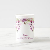 Nana Pink und Lila Flora Porzellantasse (Vorderseite)
