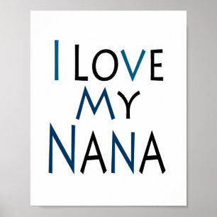 Nana Poster (blau) (Standard-Bilderrahengröße)