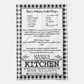 Nana Recipe Schwarz-weiß Bauernhof Buffalo Kariert Geschirrtuch (Vertikal)