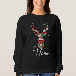 Nana Reindeer Matching Family Pajama Xmas Sweatshirt