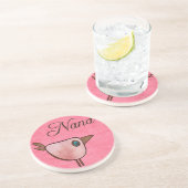 Nana rosa Birdie Getränkeuntersetzer (Seite)