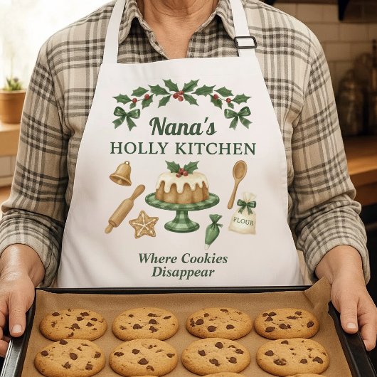 Nana’s Holly Kitchen — Cookies Holiday Schürze