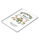 Nana’s Holly Kitchen — Personalized Holiday Recipe Notizblock (Linke Seite)