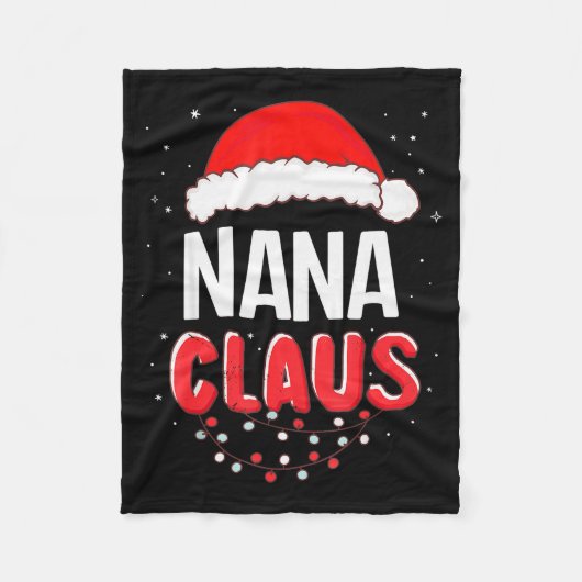 Nana Santa Claus Christmas Matching Costume Fleecedecke (Vorderseite)