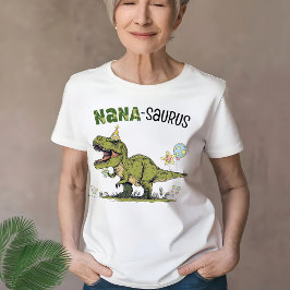 Nana-saurus Dinosaur Thema Spaß Kindergeburtstag P T-Shirt
