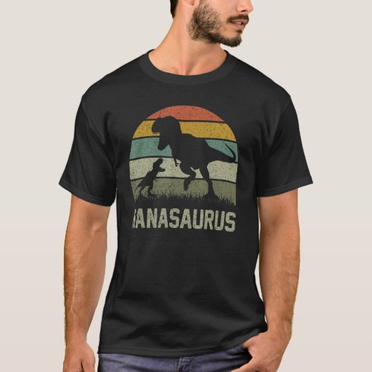 Nana Saurus Rex Dinosaur Nanasaurus Familie Matchi T-Shirt (Vorderseite)