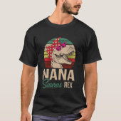Nana Saurus Rex Nanasaurus Dino Liebe Grand T-Shirt (Vorderseite)