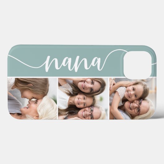 Nana Script Grandma Foto Collage Case-Mate iPhone Hülle (Rückseite (Horizontal))