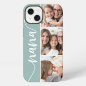 Nana Script Grandma Foto Collage iPhone Hülle (Rückseite)