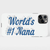 Nana Sea Blue Text iPhone Gehäuse Hülle (Rückseite (Horizontal))
