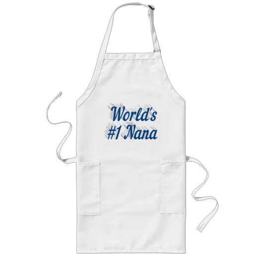 Nana Sea Blue Text Mütter Day Lange Schürze (Vorne)