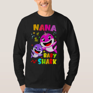 Nana Shark Birthday Nana Shark Familienmutter Da T-Shirt