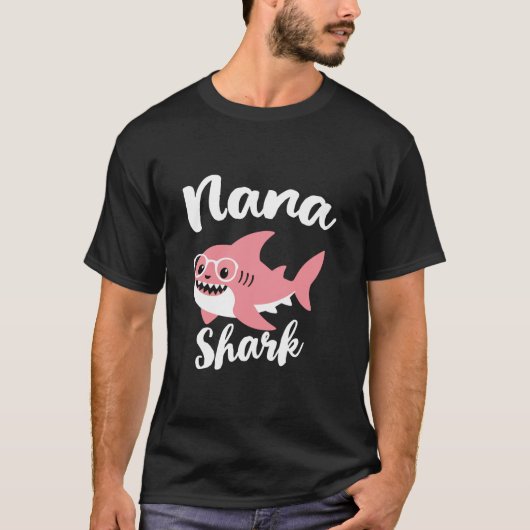 Nana Shark Mother Day Oma Funny T-Shirt (Vorderseite)