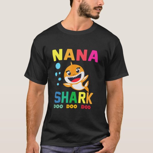 Nana Shark Shirt Nana Shark Lover Familienmutter (Vorderseite)