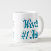 Nana Sky Blue Halbtext Riesenkaffee Tasse (Vorderseite Rechts)