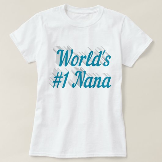 Nana Sky Blue Text Mütter Day T-Shirt (Design vorne)