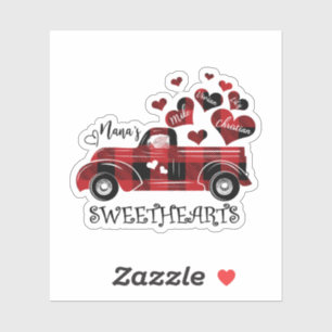 Nana Sweethearts Truck Mike Vivian Lily Christlich Aufkleber