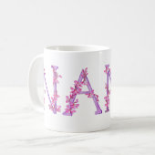 Nana-Text-Orchid lila-Rosa-Malerei Tasse (Vorderseite Links)