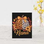 Nana Thanksgiving Leopard Pumpkin Sunflower Coquet Karte (Gelbe Blume)