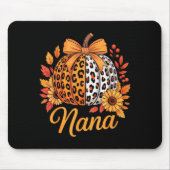 Nana Thanksgiving Leopard Pumpkin Sunflower Coquet Mousepad (Vorne)