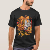 Nana Thanksgiving Leopard Pumpkin Sunflower Coquet T-Shirt (Vorderseite)