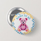 Nana to Be | Jungen-Baby-Party Button (Vorne & Hinten)