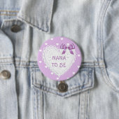 Nana to be lila herzen Baby Shower Button (Beispiel)