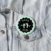 Nana to be Sage Green Zickzack Baby Shooter Button (Beispiel)