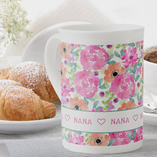 Nana Überall Hübsches Blumenmuster Porzellantasse