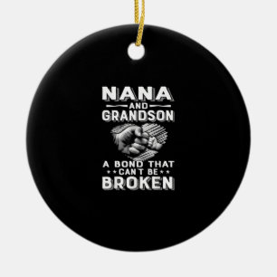 Nana und Grandson eine Anleihe, die nicht zerbroch Keramik Ornament