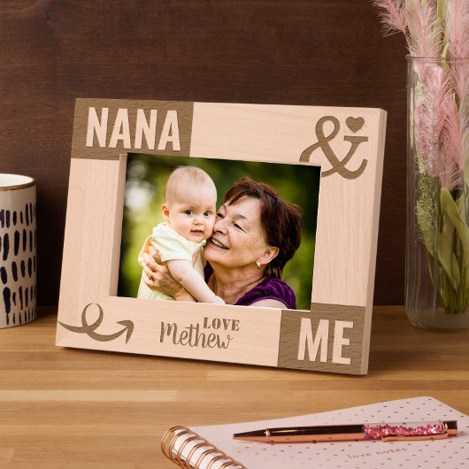 Nana und ich Foto Geschenk Geätzte Rahmen