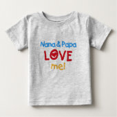 Nana und Papa Liebe Baby T-shirt (Vorderseite)