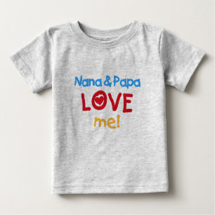 Nana- und Papa-Liebe ich Baby T-shirt