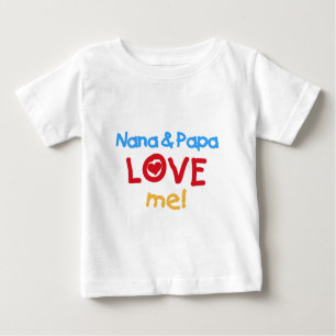 Nana- und Papa-Liebe ich Baby T-shirt