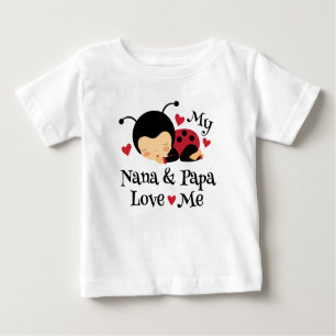 Nana und Papa Liebe Me Babygeschenk Baby T-shirt