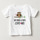 Nana und Papa Liebe Me Babyschale Baby T-shirt (Vorderseite)