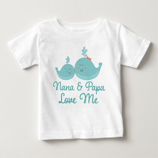 Nana und Papa Liebe Me Geschenk Baby T-shirt (Vorderseite)