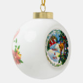 NANA und PAPA Weihnachtsglocken Keramik Kugel-Ornament (Links)