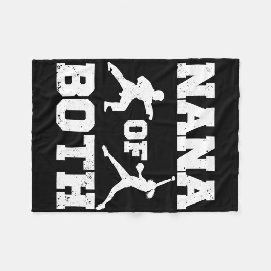 Nana von beiden lustigen Softll und Karate Nana Fleecedecke (Vorderseite (Horizontal))